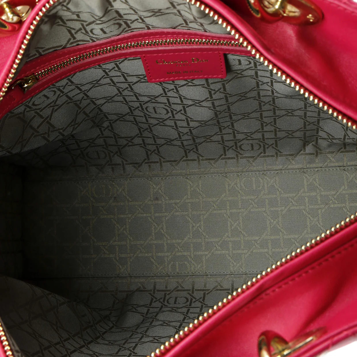 Lady Dior Bag Cannage Quilt Lambskin Large - Deep Luxury