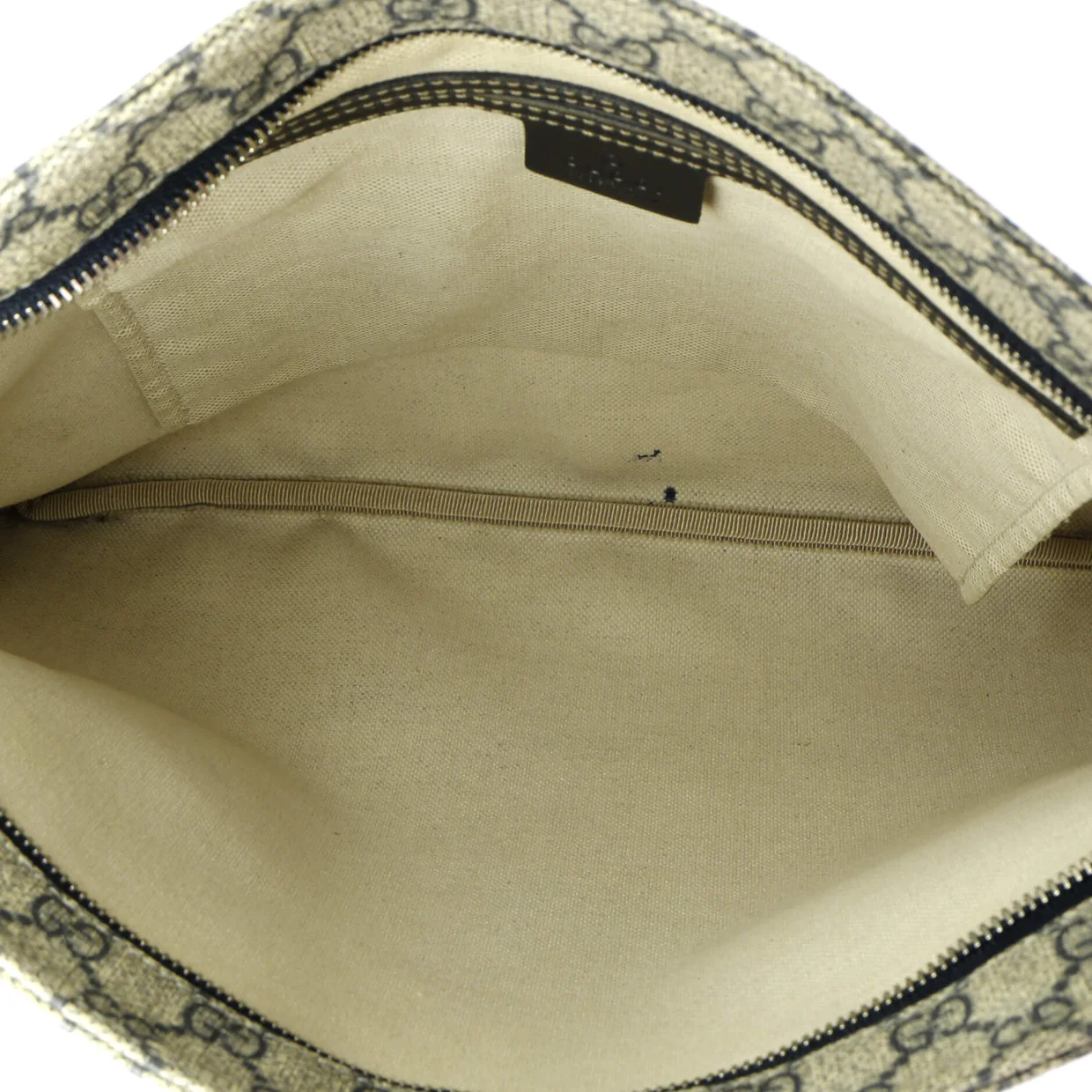 Zip Top Messenger Bag GG Coated Canvas Large - Deep Luxury