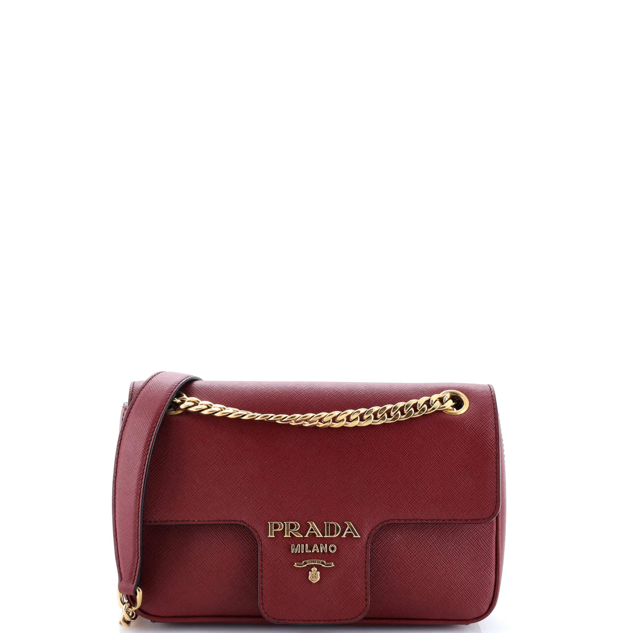 Pattina Flap Shoulder Bag Saffiano Leather Small - Deep Luxury