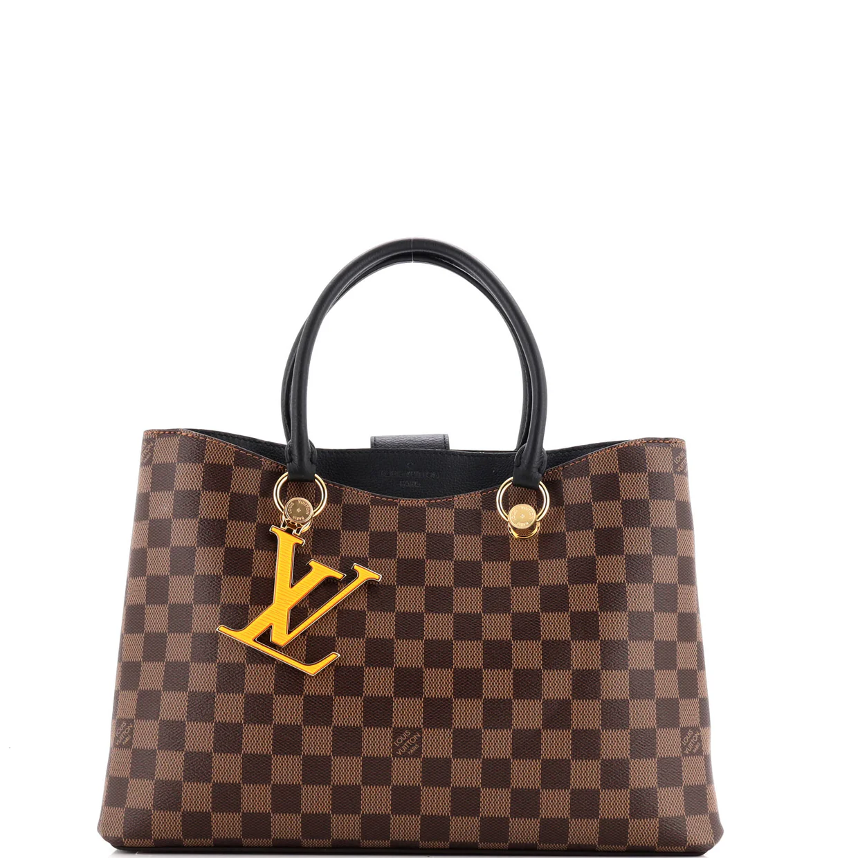 LV Riverside Handbag Damier with Leather - Deep Luxury