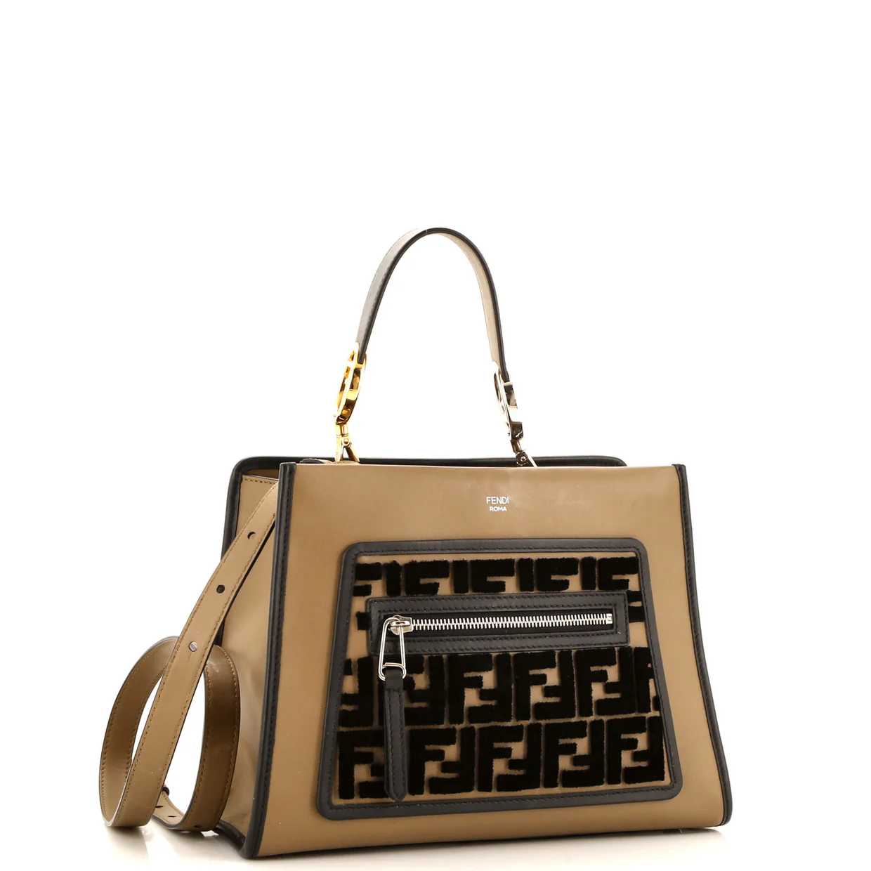 Runaway Bag Leather and Zucca Velvet Small - Deep Luxury