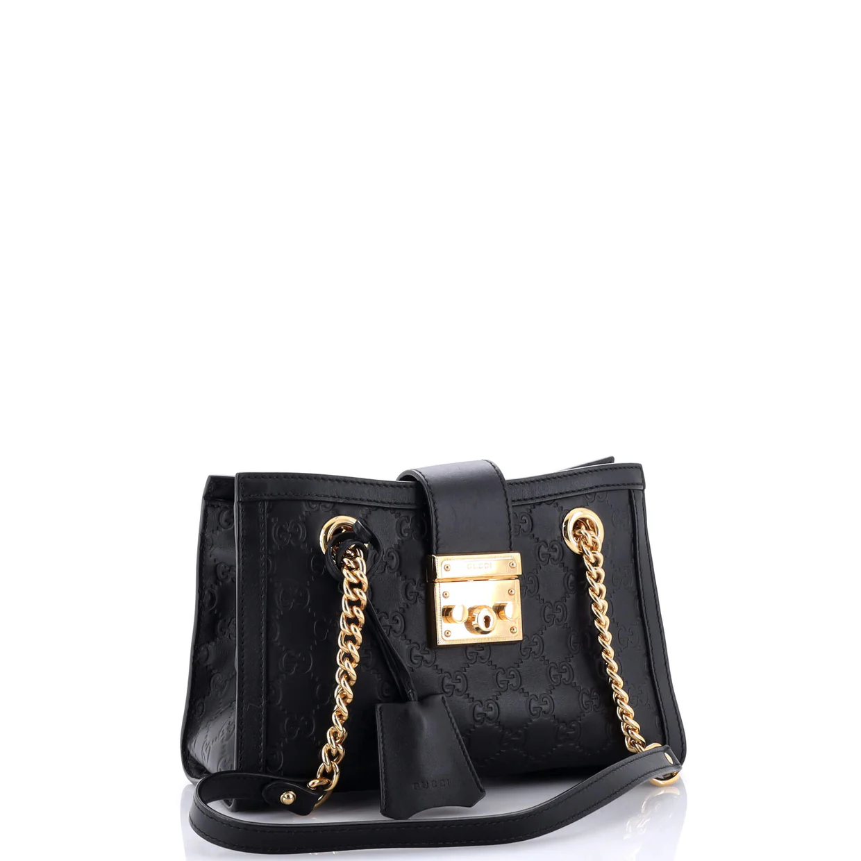Padlock Chain Tote Guccissima Leather Small - Deep Luxury