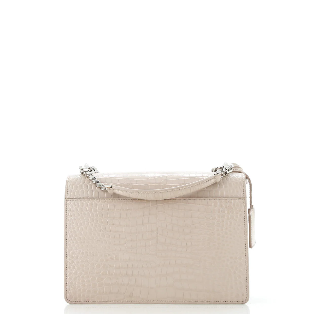 Sunset Crossbody Bag Crocodile Embossed Leather Medium - Deep Luxury