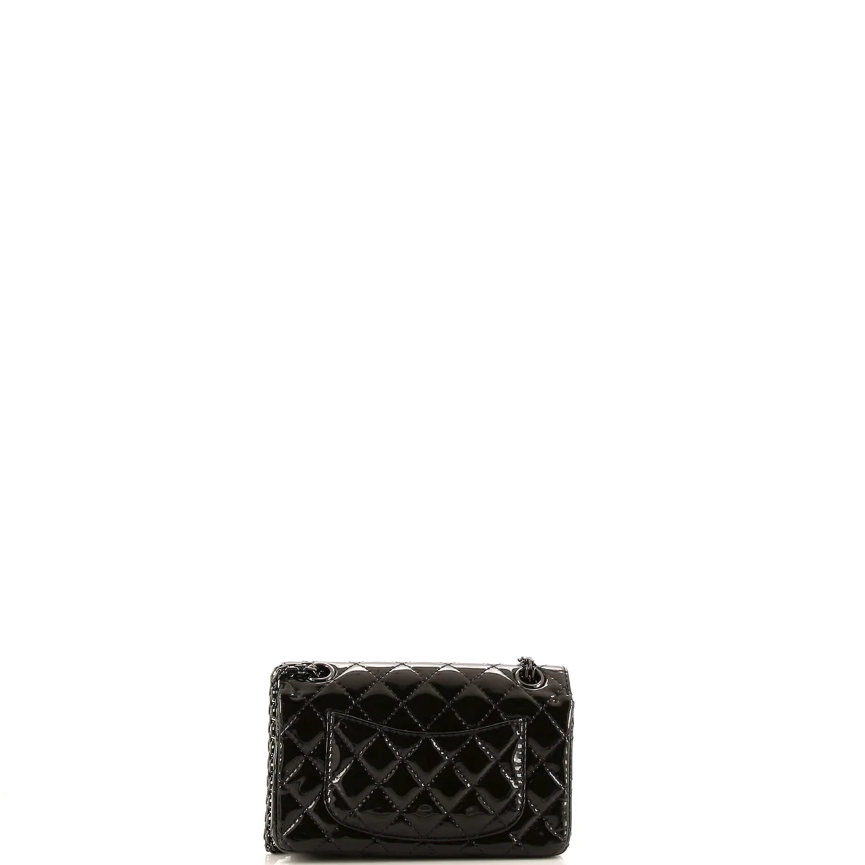 So Black Reissue 2.55 Flap Bag Quilted Patent Mini - Deep Luxury