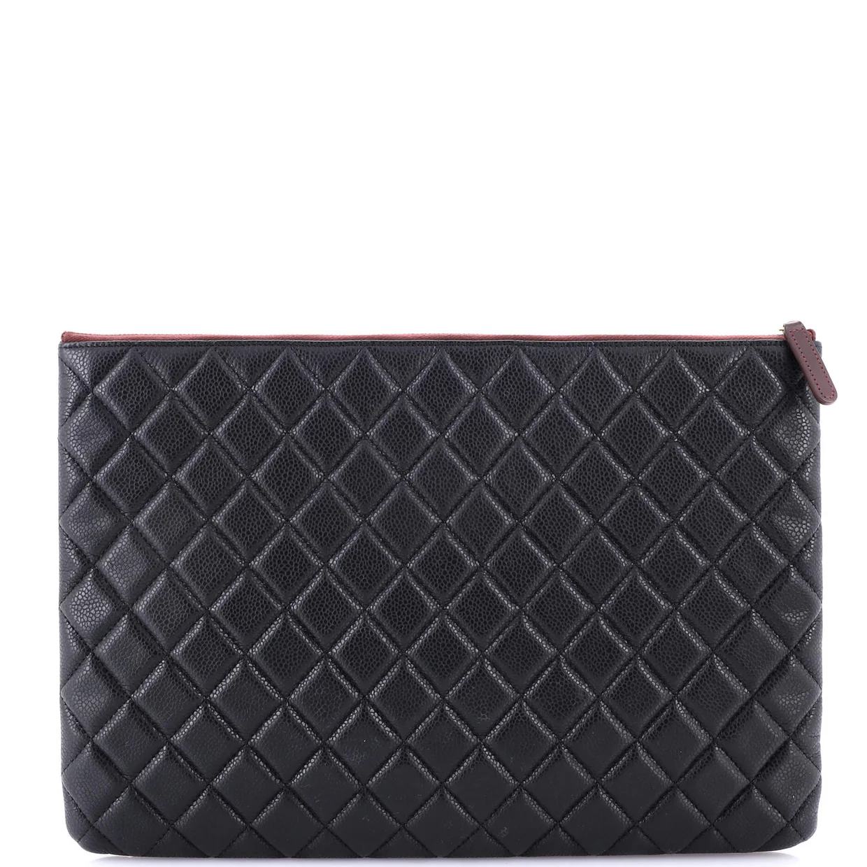 O Case Clutch Quilted Caviar Large - Deep Luxury