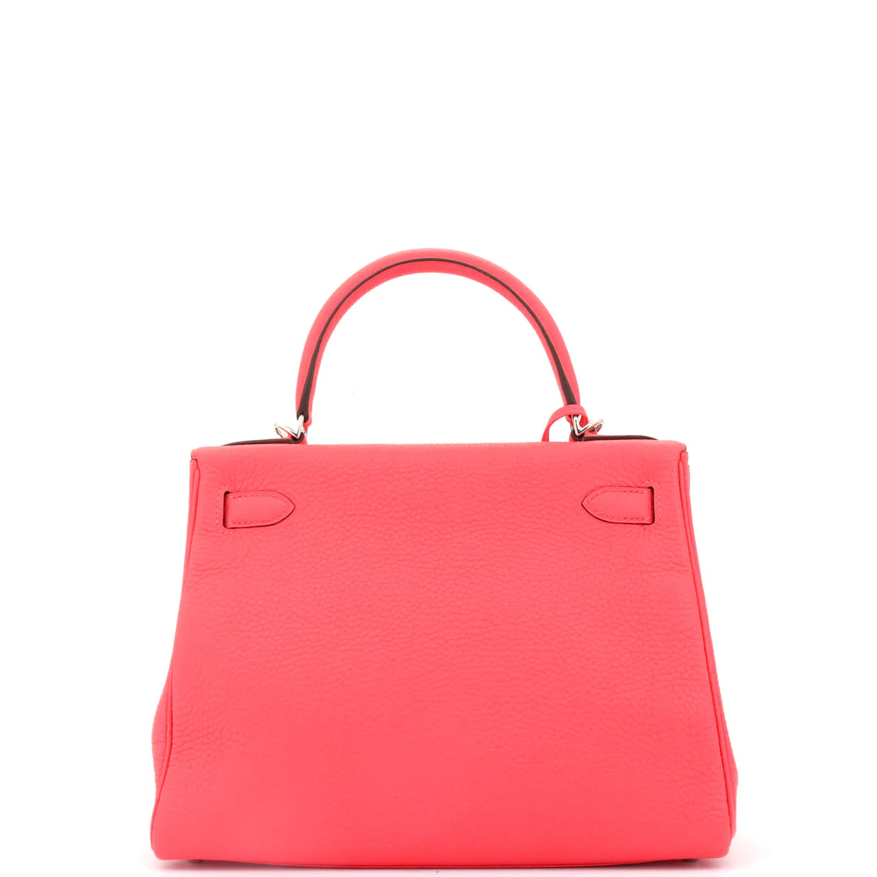 Kelly Handbag Rouge Pivoine Clemence with Palladium Hardware 28 - Deep Luxury