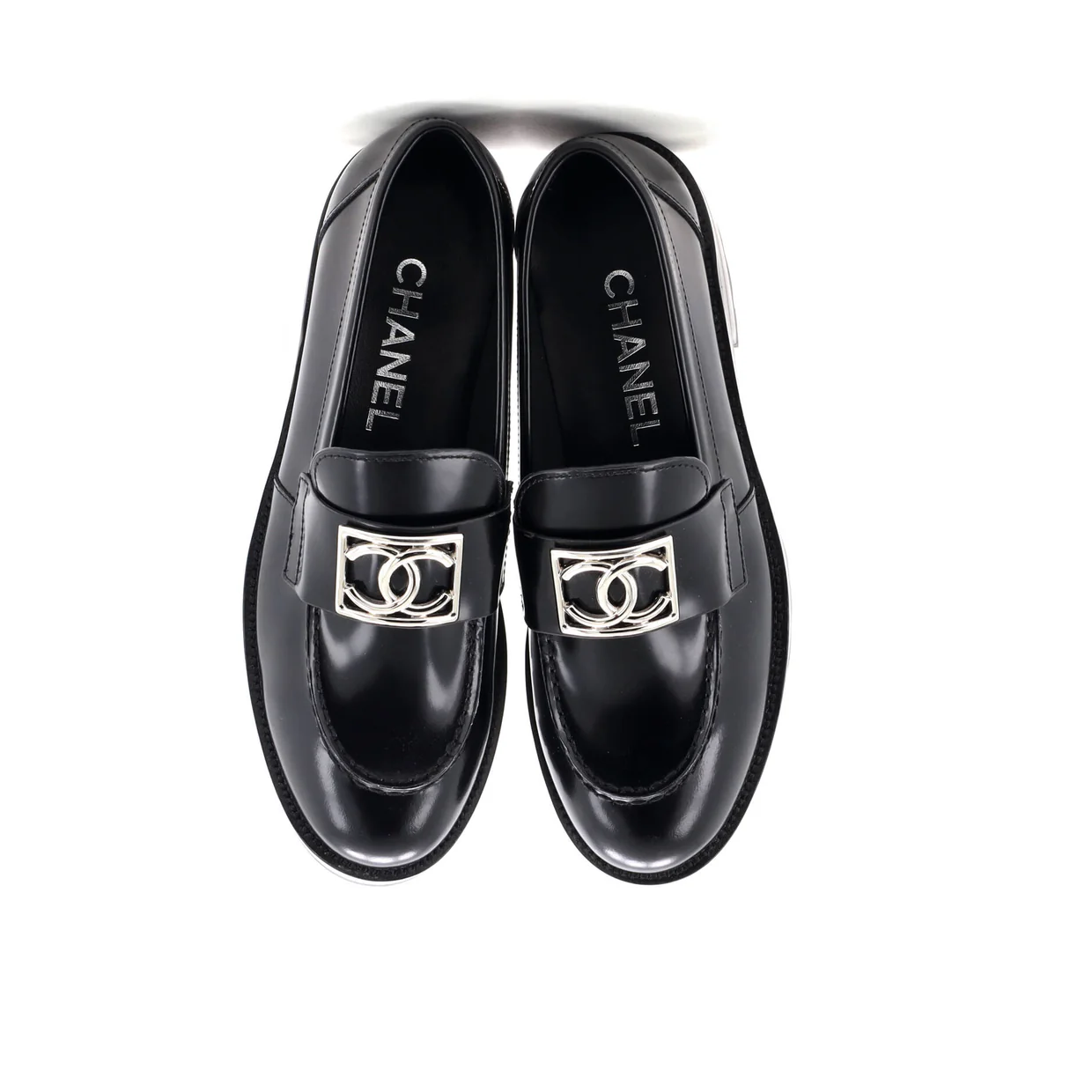 Women's CC Platform Loafers Leather - Deep Luxury