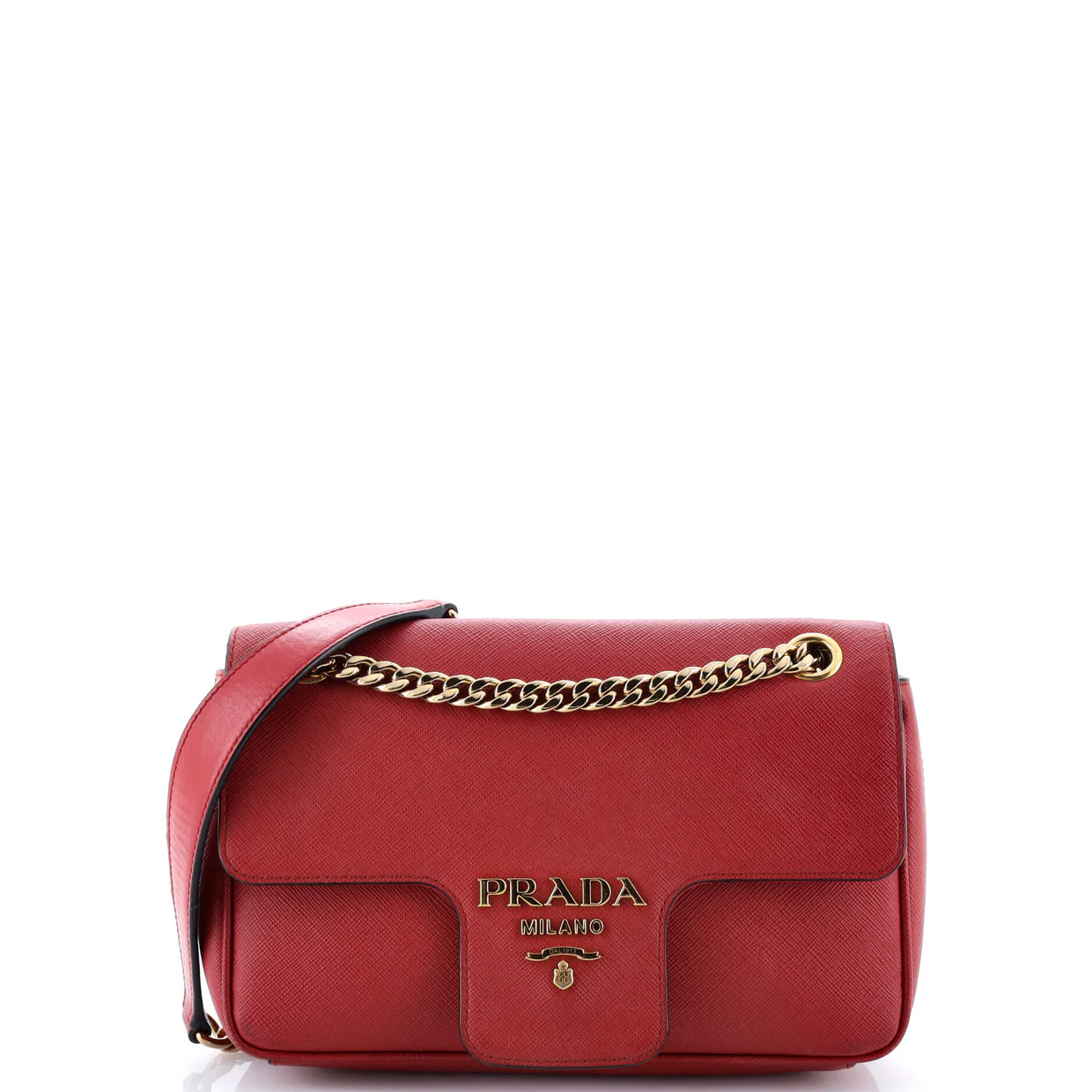 Pattina Flap Shoulder Bag Saffiano Leather Small - Deep Luxury