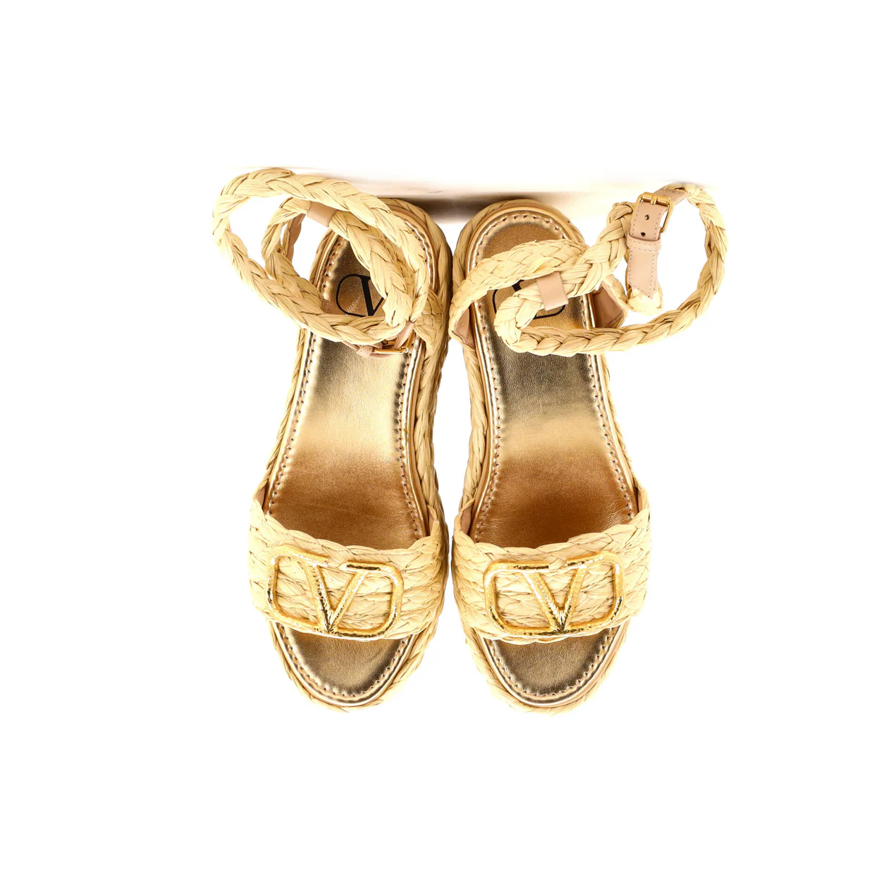 Women's VLogo Wedge Sandals Raffia - Deep Luxury