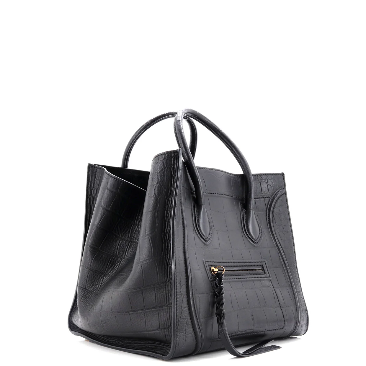 Phantom Bag Crocodile Embossed Leather Medium - Deep Luxury