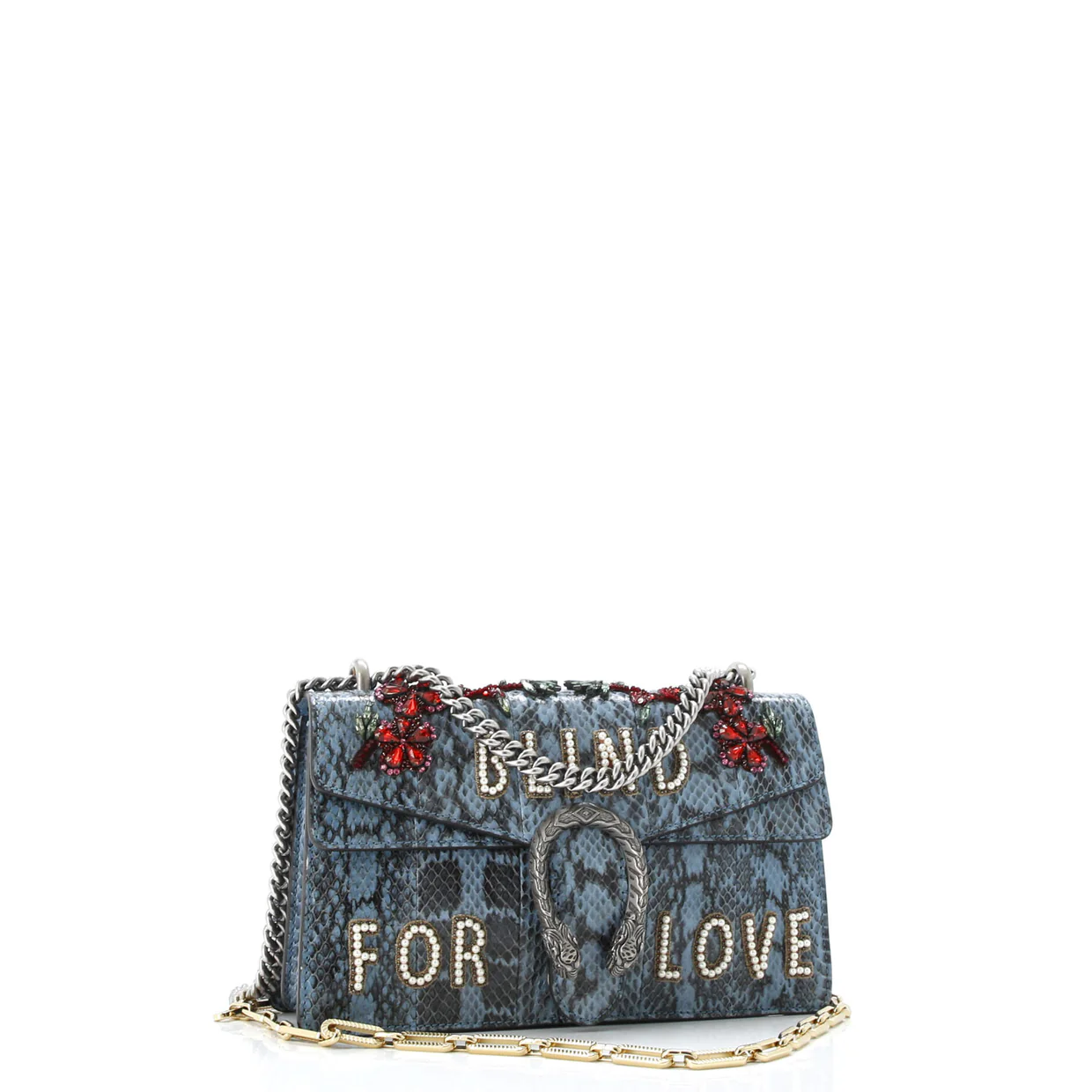 Dionysus Bag Embellished Python Small - Deep Luxury