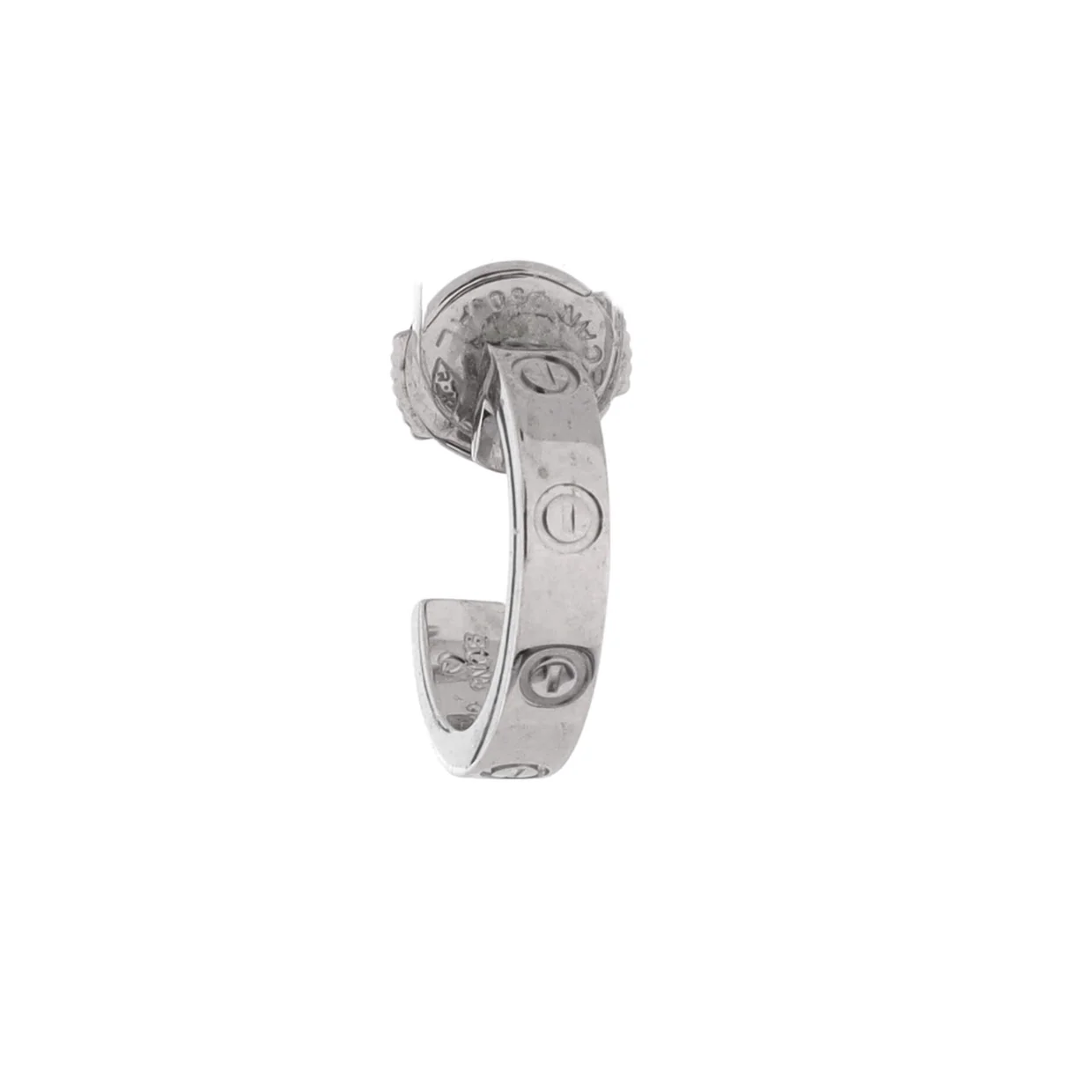 Love Hoop Earrings 18K White Gold Small - Deep Luxury