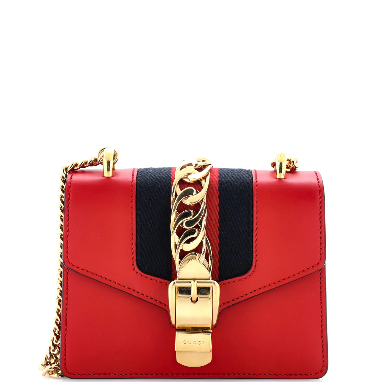 Sylvie Chain Shoulder Bag Leather Mini - Deep Luxury