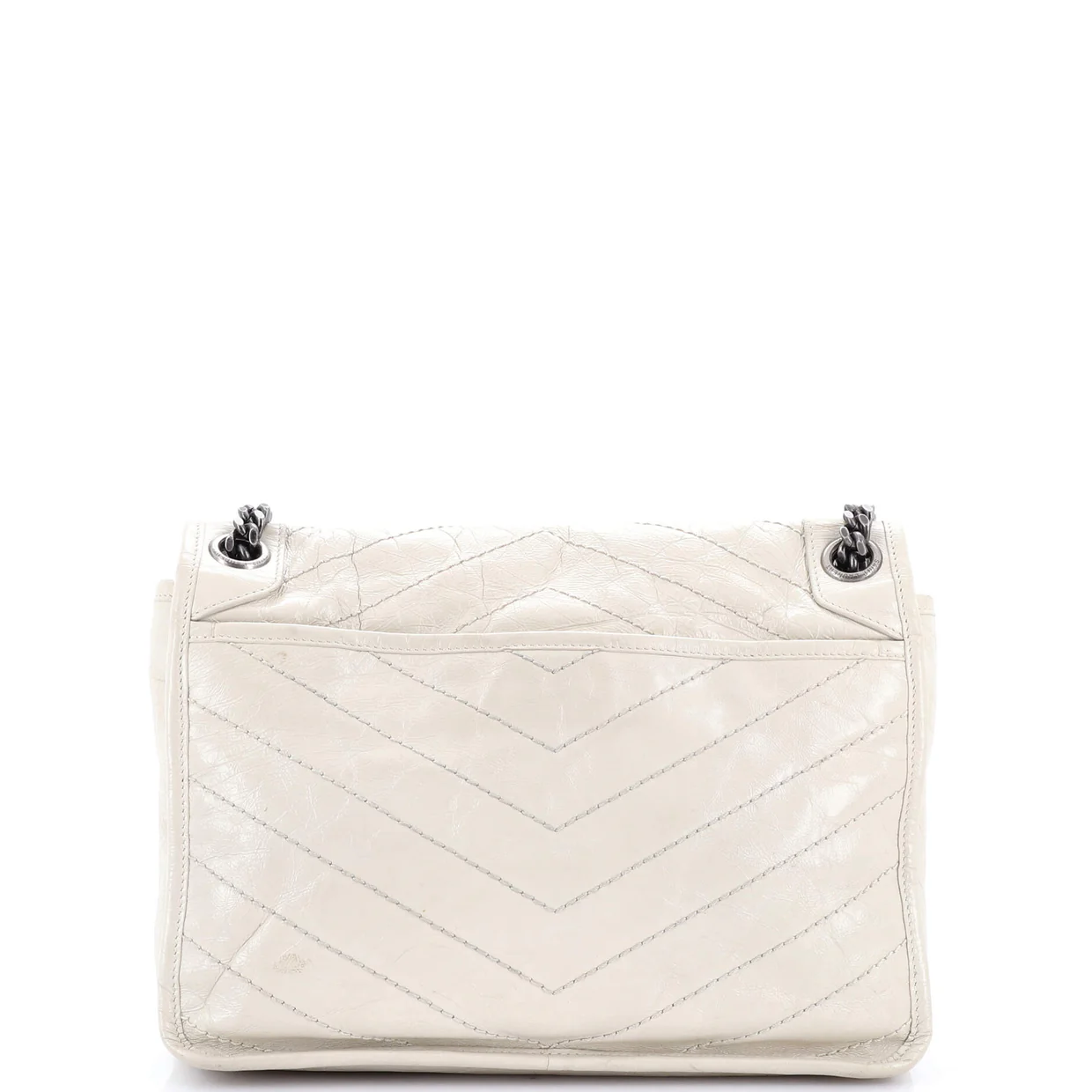 Niki Chain Flap Bag Matelasse Chevron Leather Medium - Deep Luxury