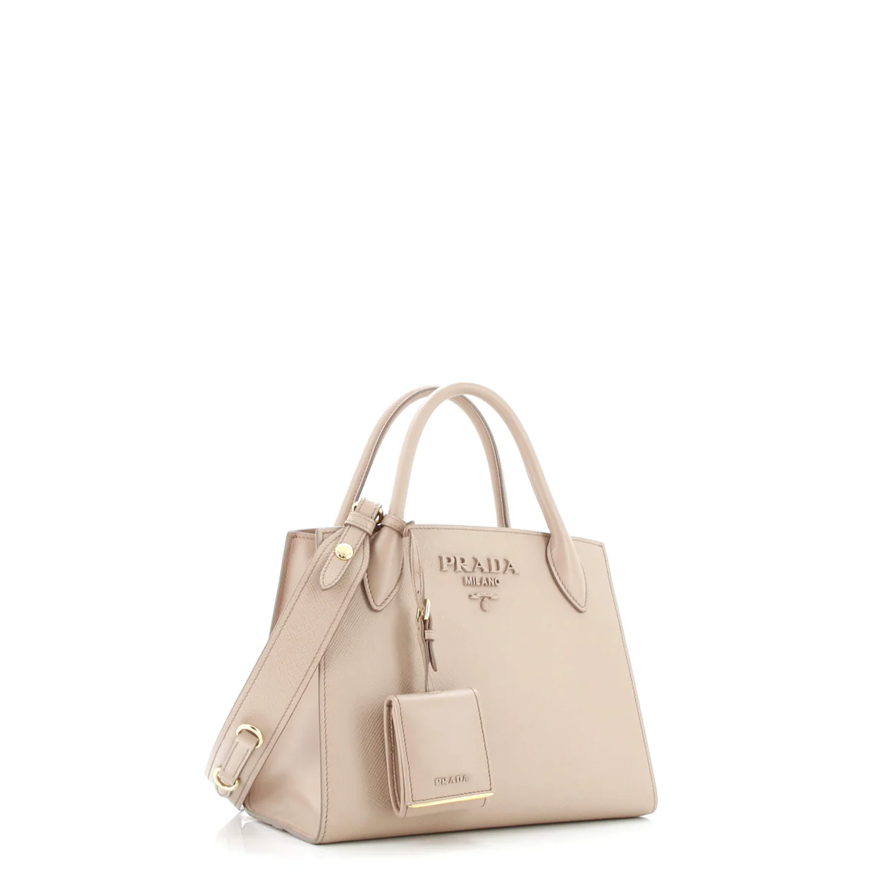 Monochrome Tote Saffiano with City Calf Small - Deep Luxury