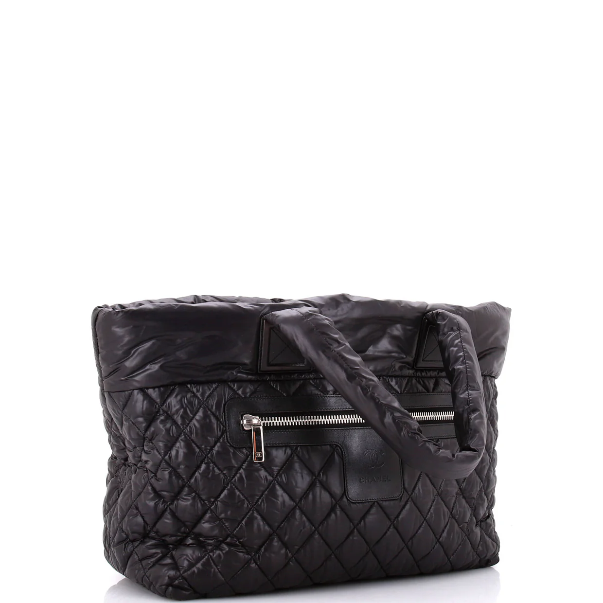 Coco Cocoon Zipped Tote Quilted Nylon Large - Deep Luxury