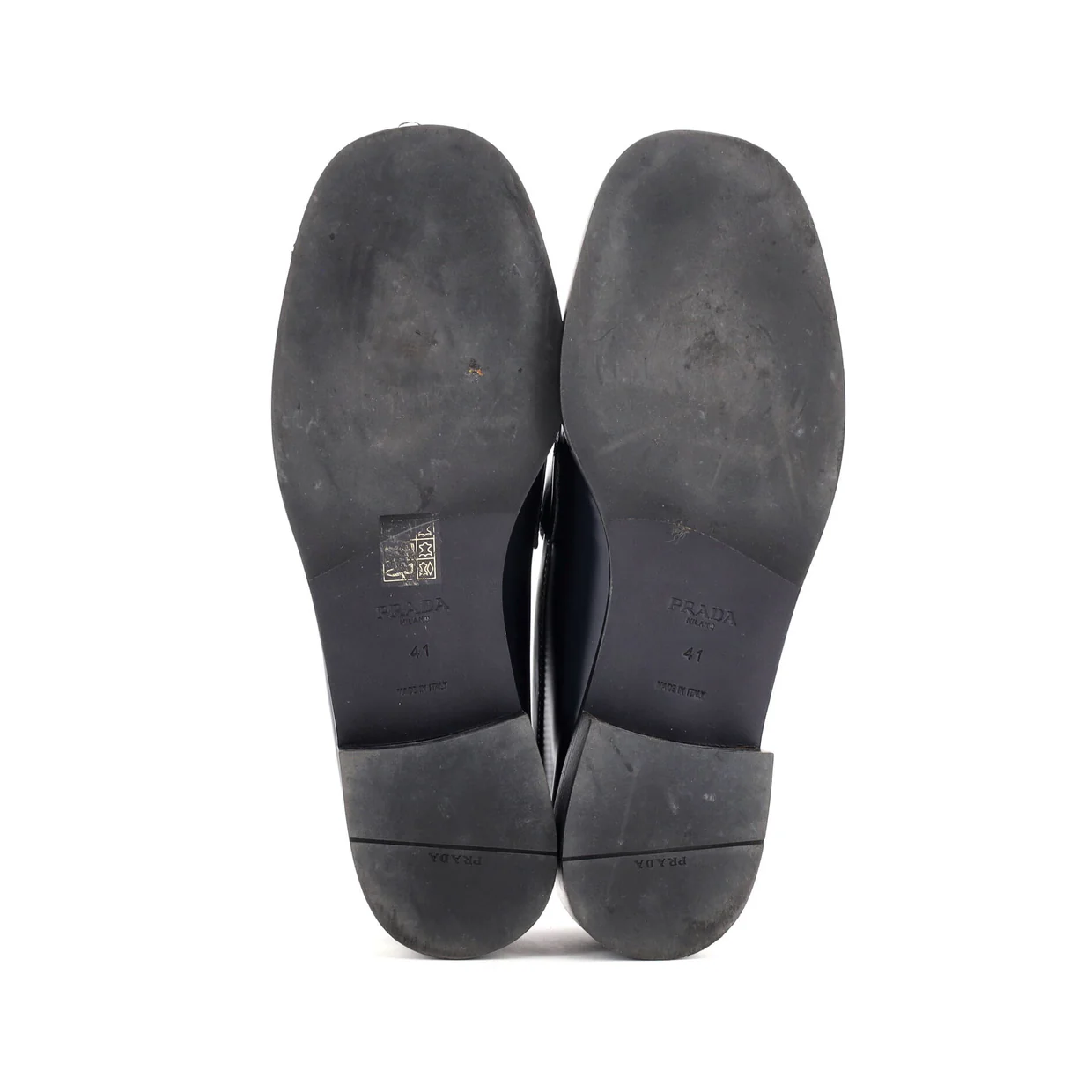 Women's Triangle Logo Loafers Spazzolato Leather - Deep Luxury
