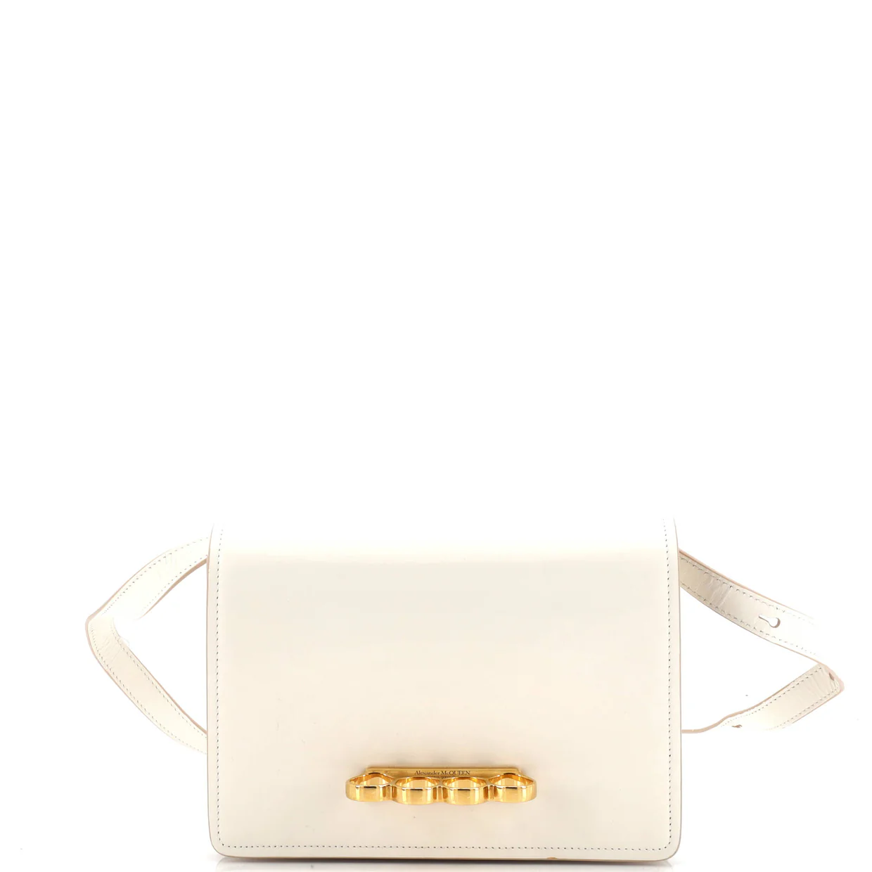 Four Ring Flap Shoulder Bag Leather Small - Deep Luxury