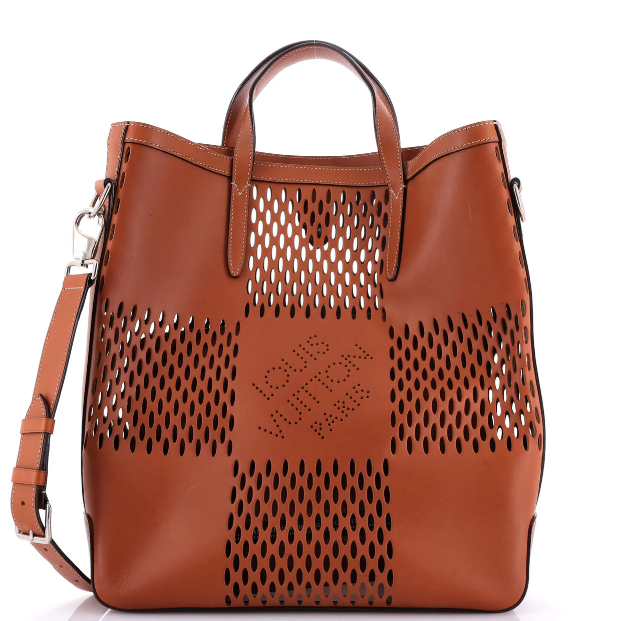 Oversize Cabas Nomade Damier Leather North South - Deep Luxury