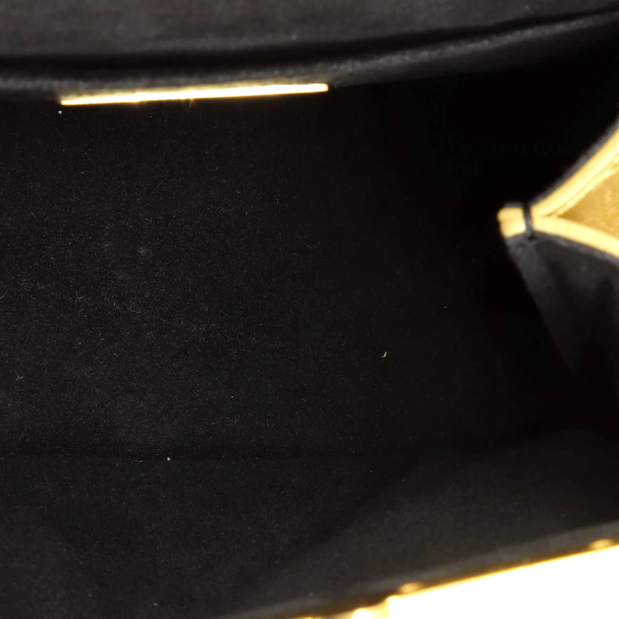 Logo Kisslock Frame Bag Quilted Calfskin Small - Deep Luxury