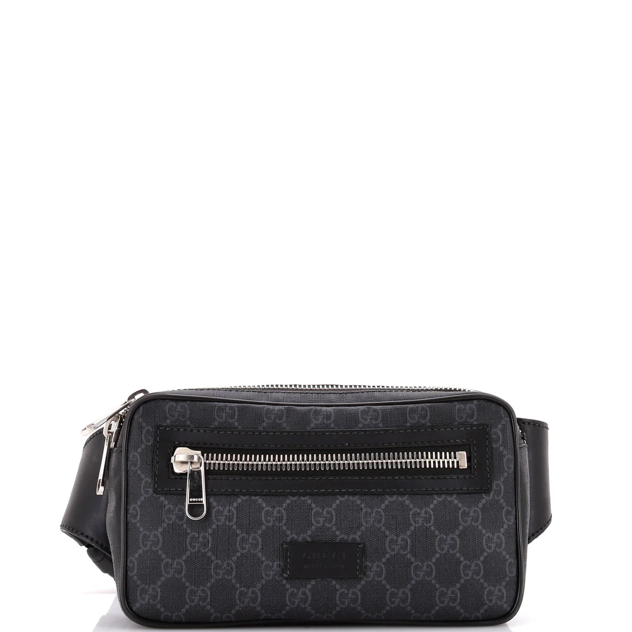 Soft Zip Belt Bag GG Coated Canvas Small - Deep Luxury