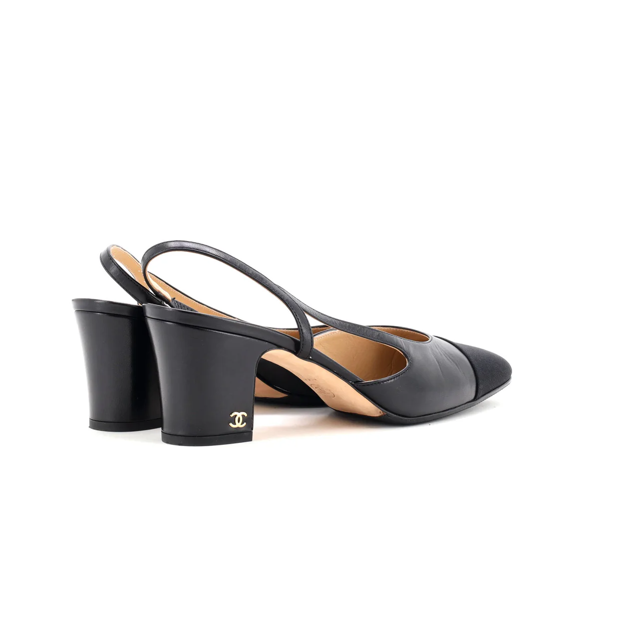 Women’s Cap Toe Slingback Pumps Leather - Deep Luxury