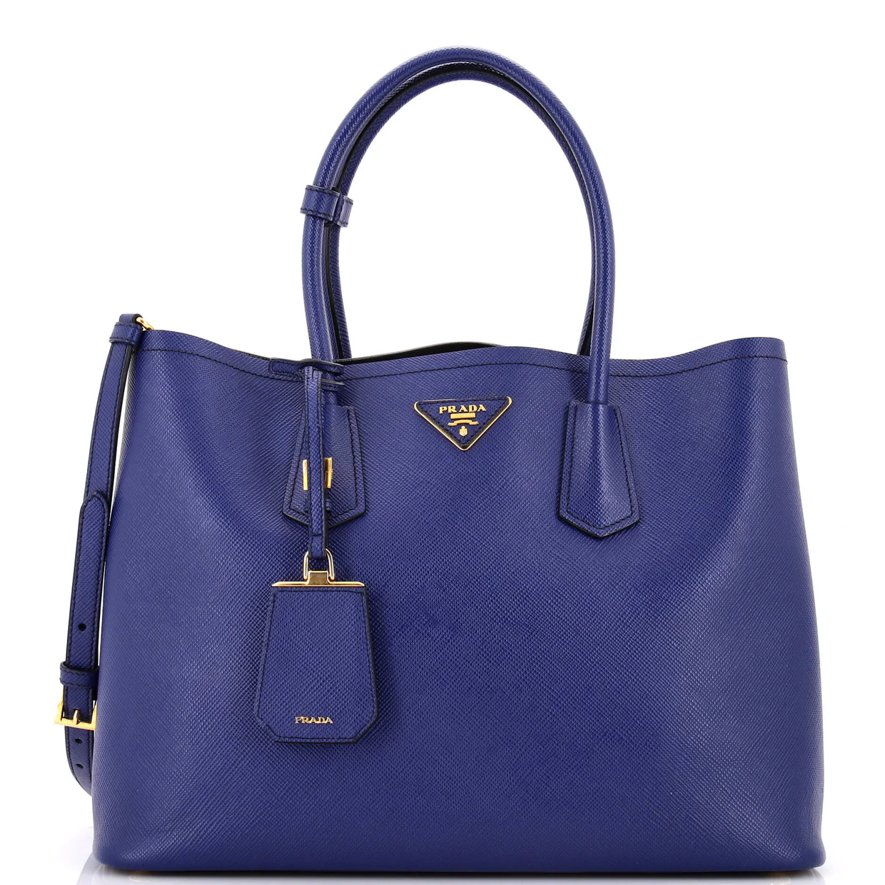 Cuir Double Tote Saffiano Leather Large - Deep Luxury
