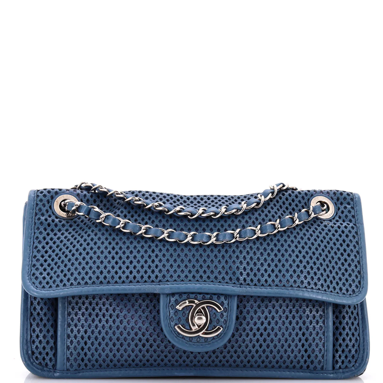 Up In The Air Flap Bag Perforated Leather Medium - Deep Luxury