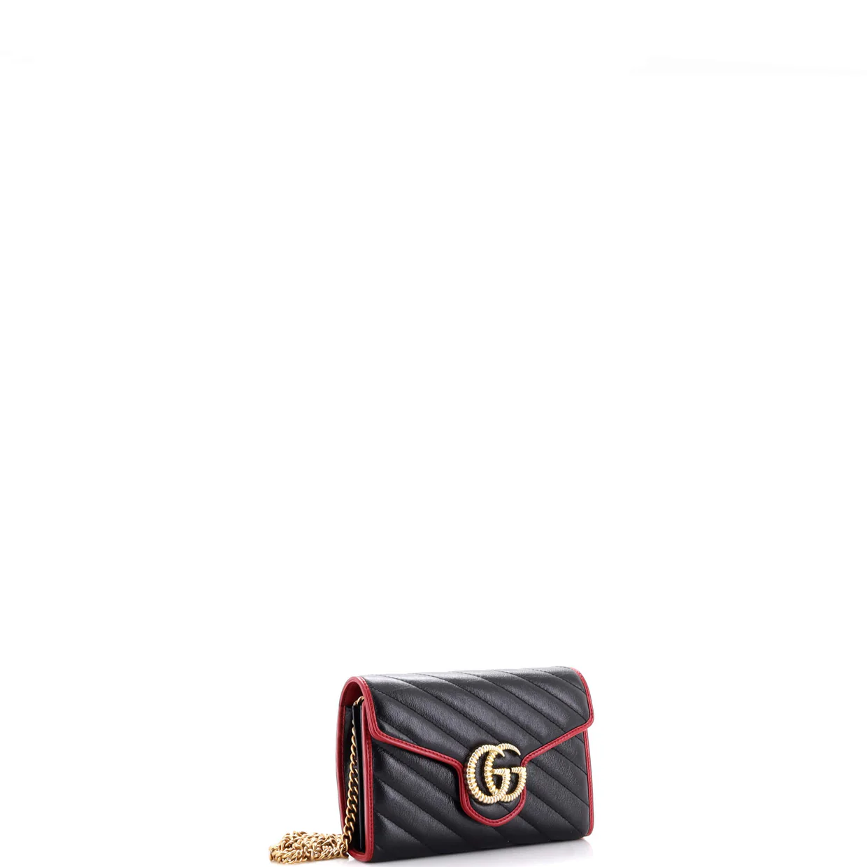 GG Marmont Chain Wallet Diagonal Quilted Leather Mini - Deep Luxury