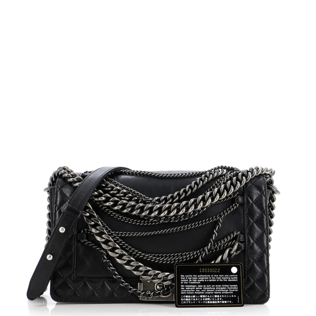 Boy Flap Bag Enchained Lambskin New Medium - Deep Luxury