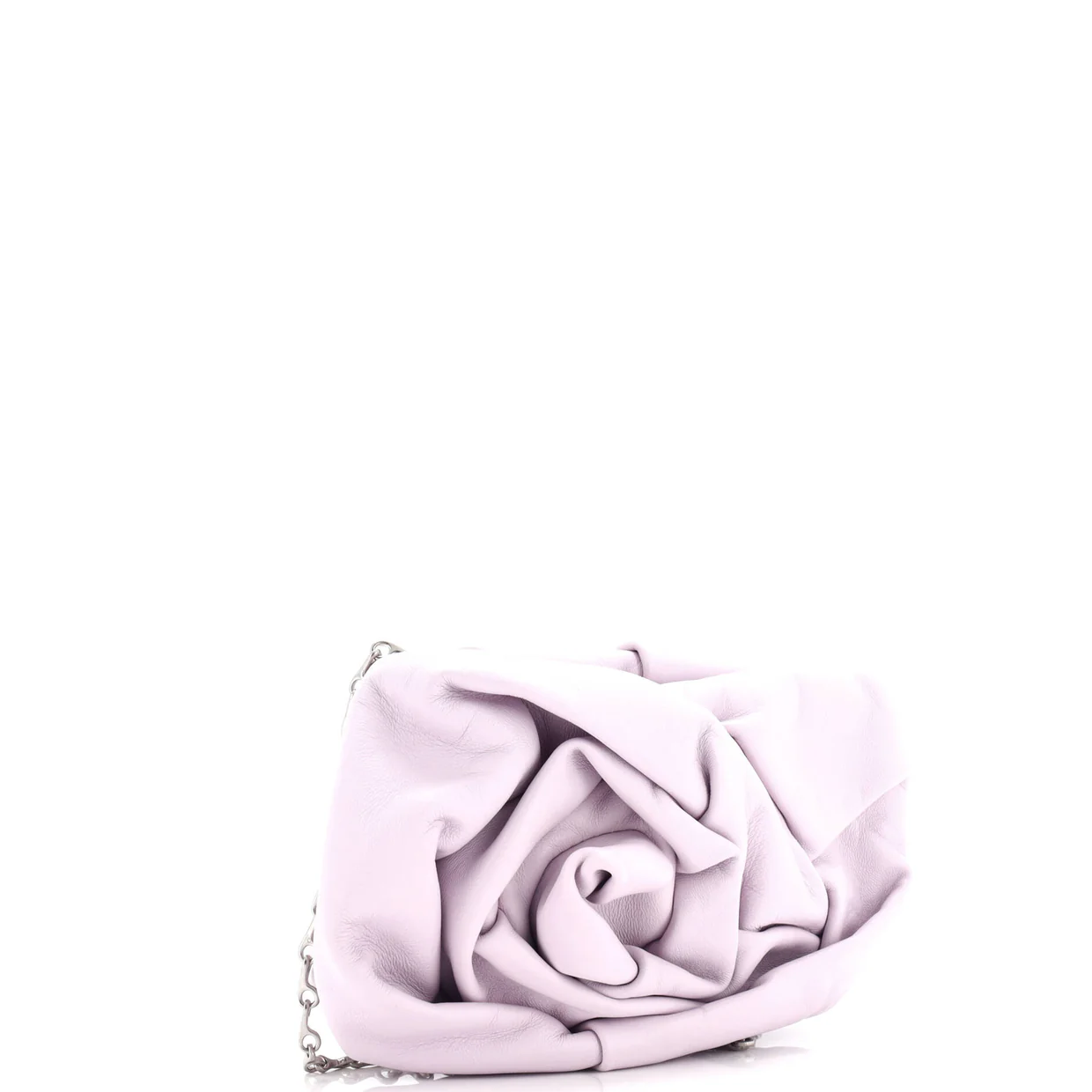 Rose Chain Clutch Leather - Deep Luxury