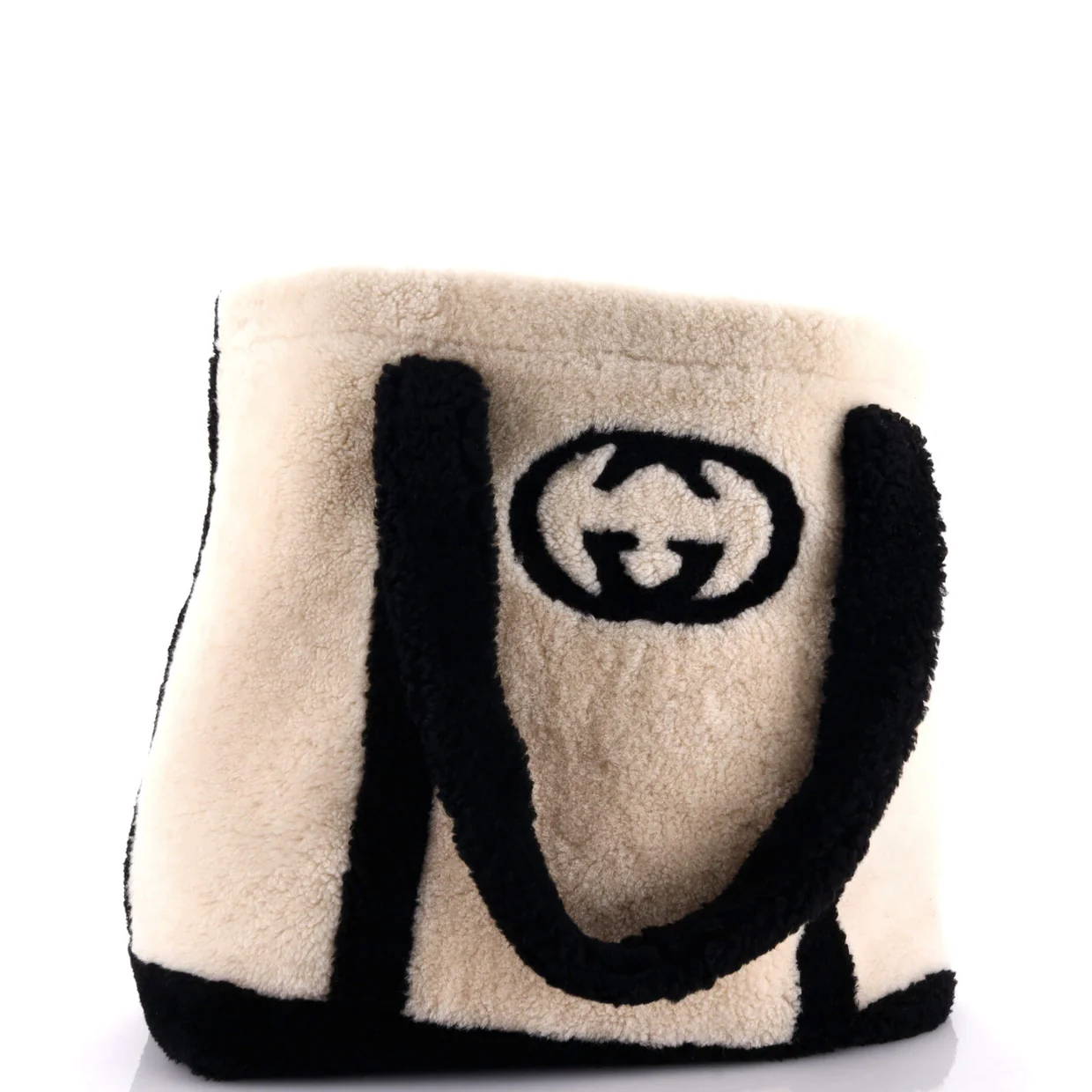 Interlocking G Logo Tote Bag Shearling - Deep Luxury