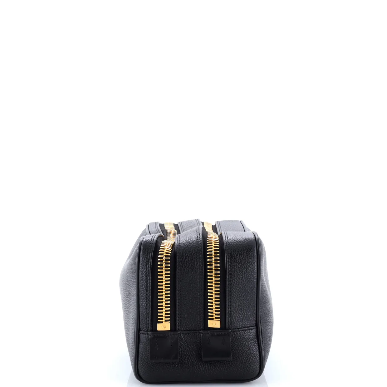 Double Zip Toiletry Bag Leather - Deep Luxury