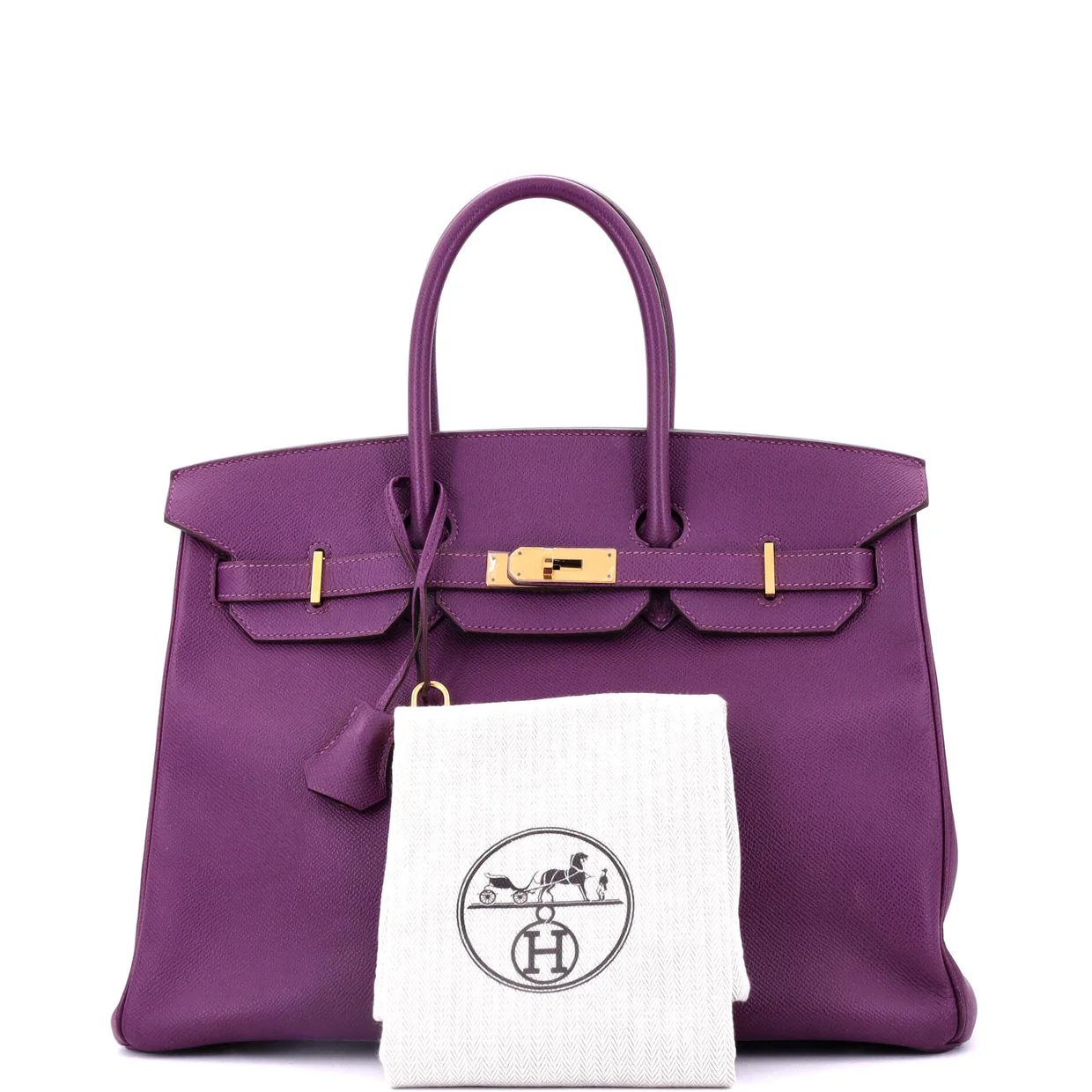 Birkin Handbag Anemone Epsom with Gold Hardware 35 - Deep Luxury