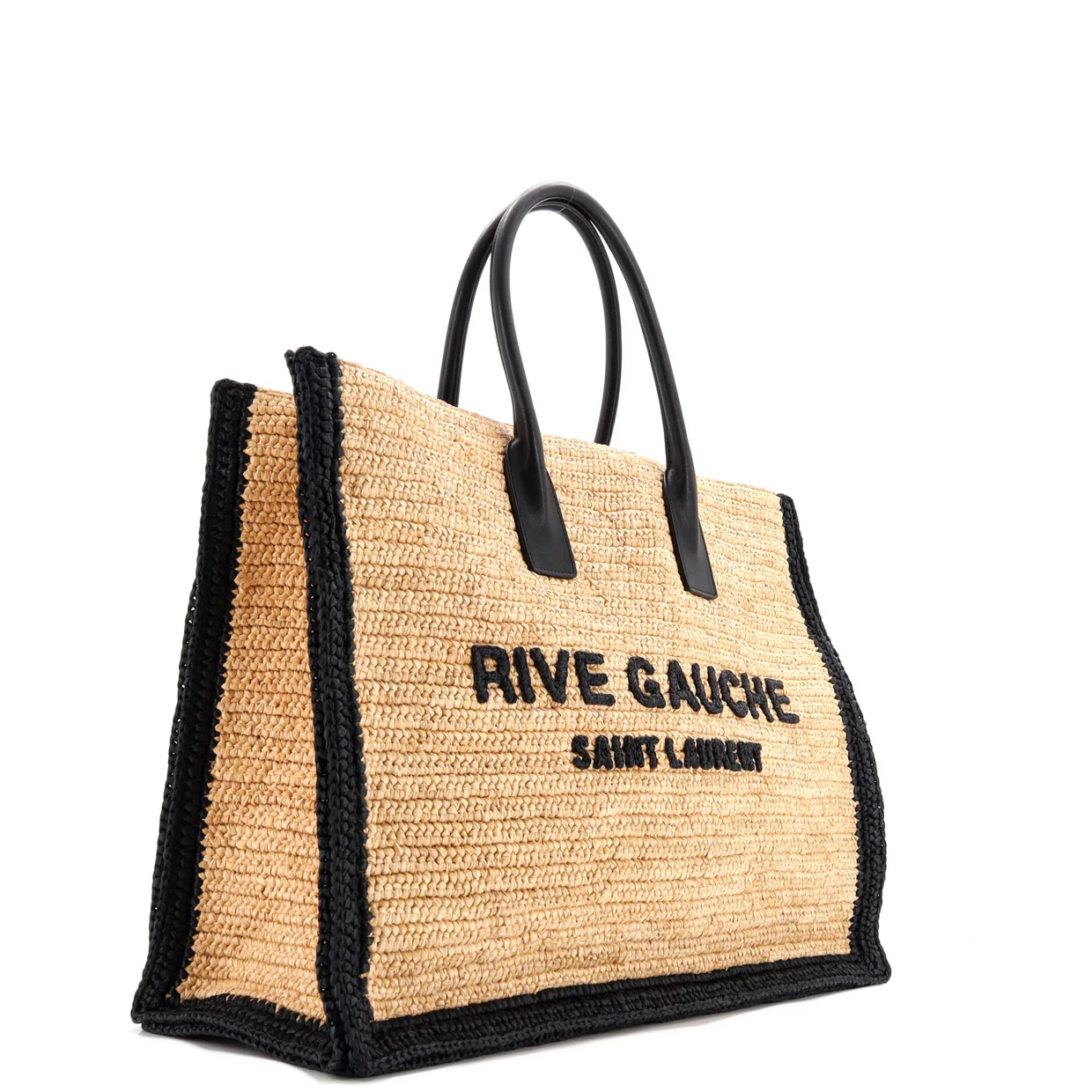 Rive Gauche Shopper Tote Raffia Maxi - Deep Luxury