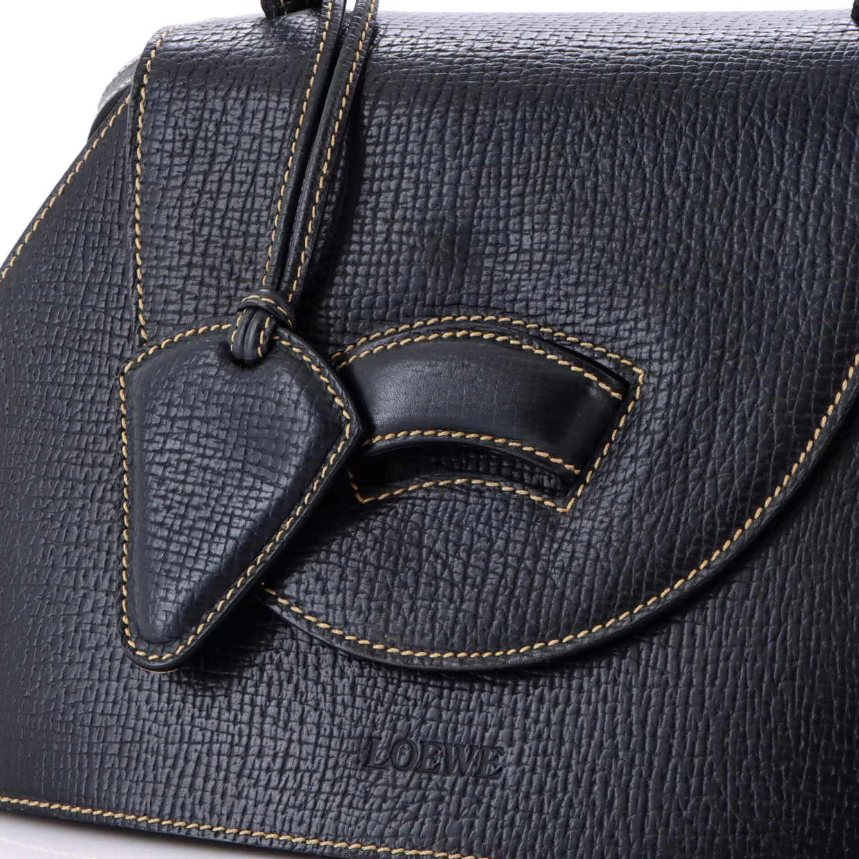 Barcelona Dome Top Handle Bag Leather Medium - Deep Luxury