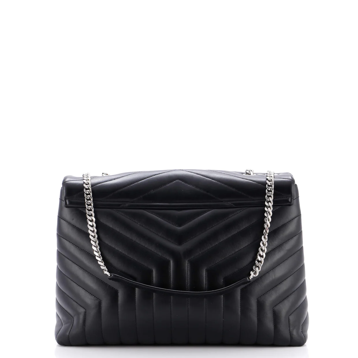 Loulou Shoulder Bag Matelasse Chevron Leather Large - Deep Luxury