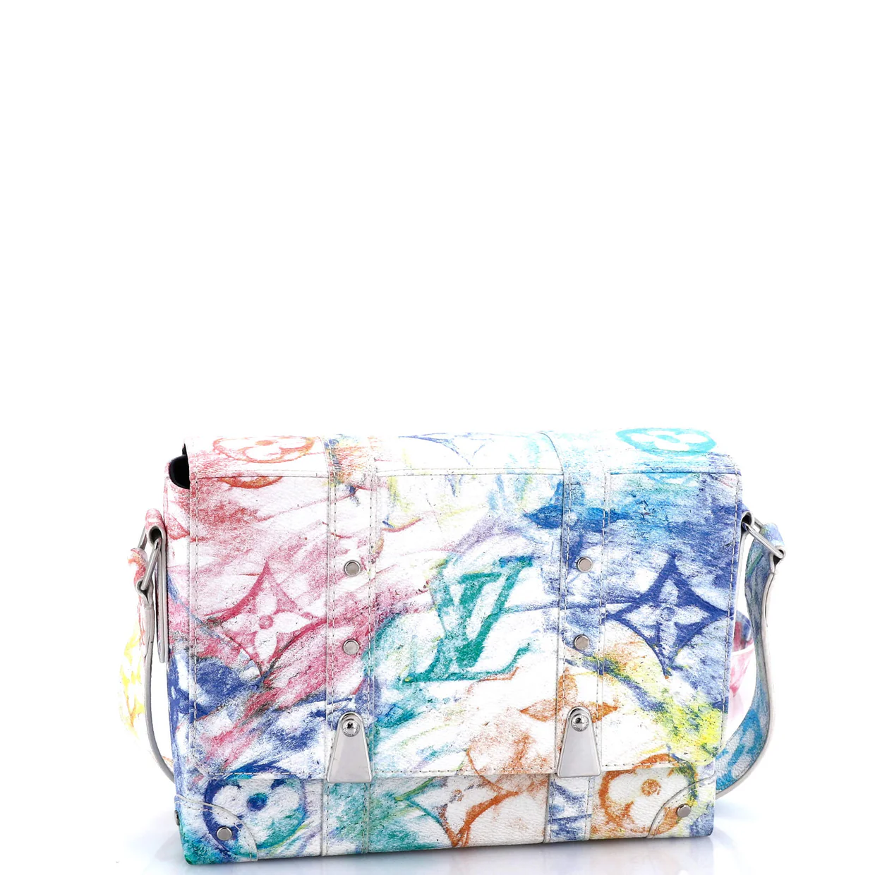 Trunk Messenger Bag Limited Edition Monogram Pastel Multicolor - Deep Luxury