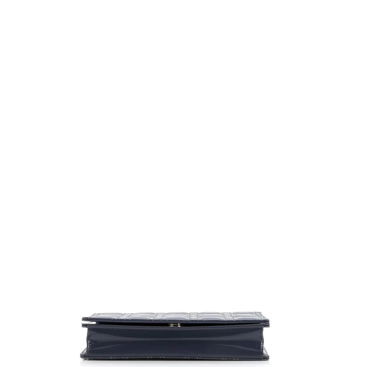 Lady Dior Clutch on Chain Cannage Quilt Patent - Deep Luxury
