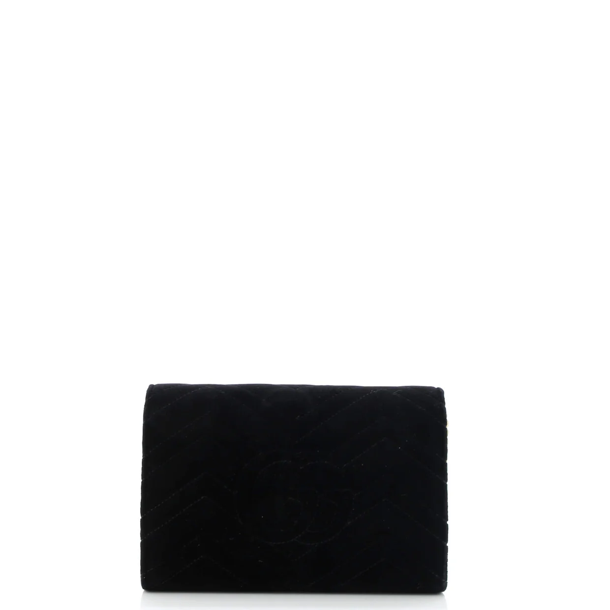 GG Marmont Chain Wallet Matelasse Velvet Mini - Deep Luxury