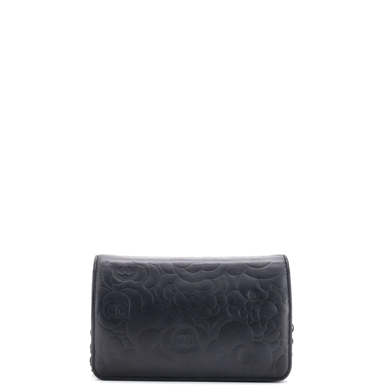 Wallet on Chain Camellia Lambskin - Deep Luxury