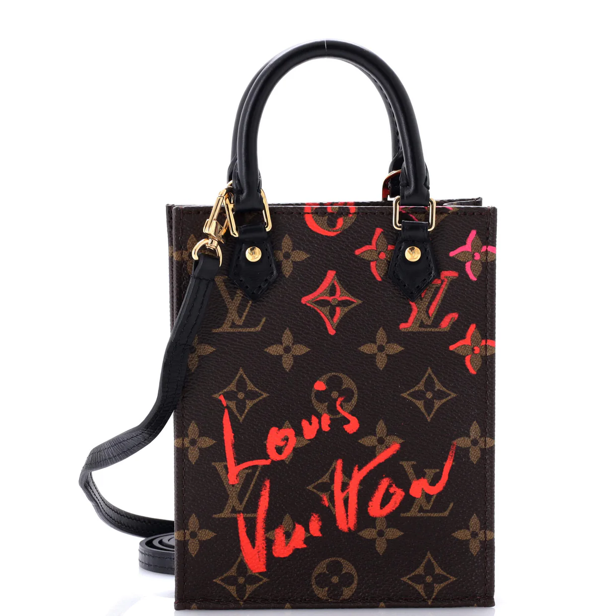 Petit Sac Plat Bag Limited Edition Fall in Love Monogram Canvas - Deep Luxury