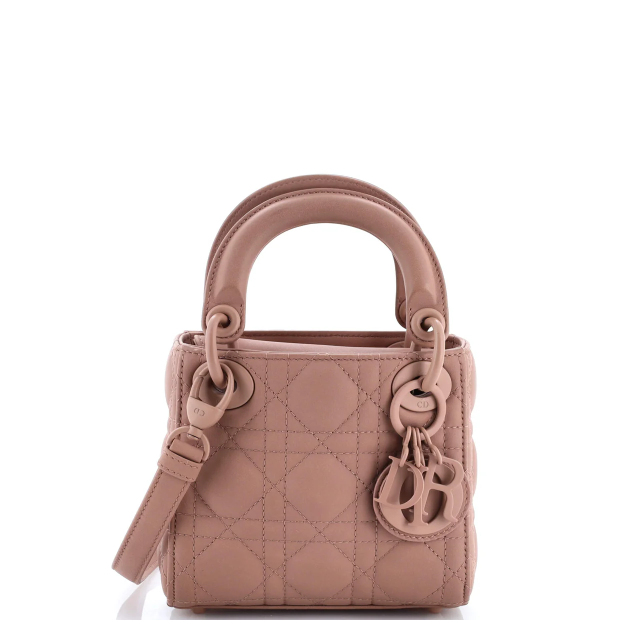 Ultra Matte Lady Dior Chain Bag Cannage Quilt Calfskin Mini - Deep Luxury