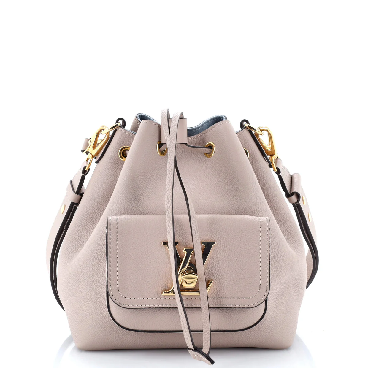Lockme Pocket Bucket Bag Leather - Deep Luxury