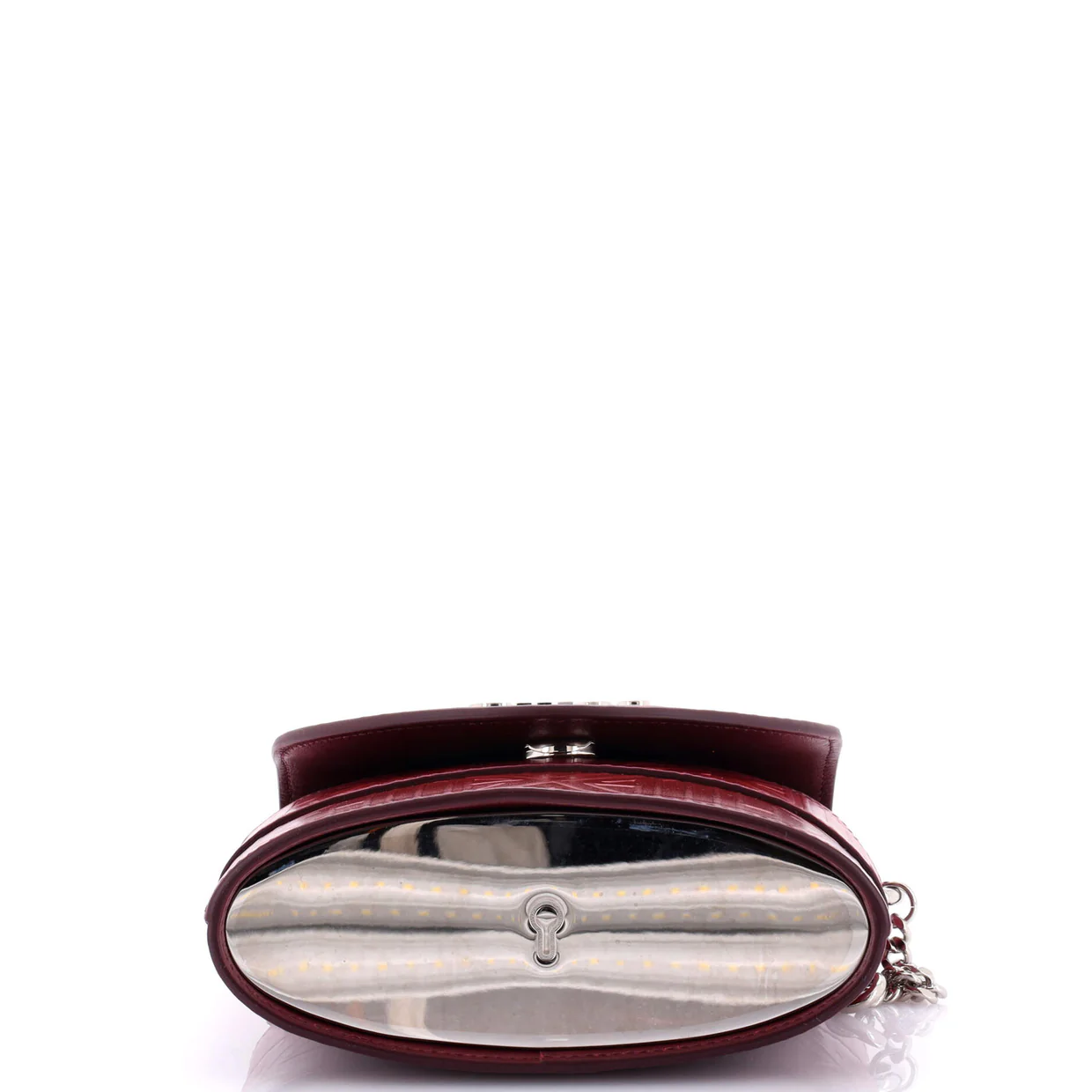 Aby Lock Bag Embossed Leather Small - Deep Luxury