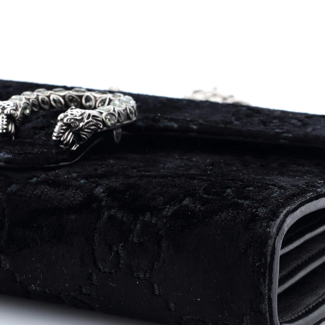 Dionysus Chain Wallet GG Velvet Small - Deep Luxury