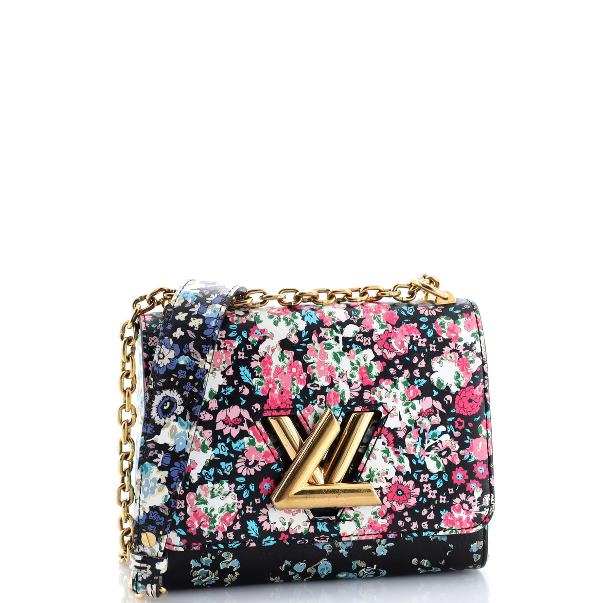 Twist Handbag Limited Edition Floral Print Leather PM - Deep Luxury