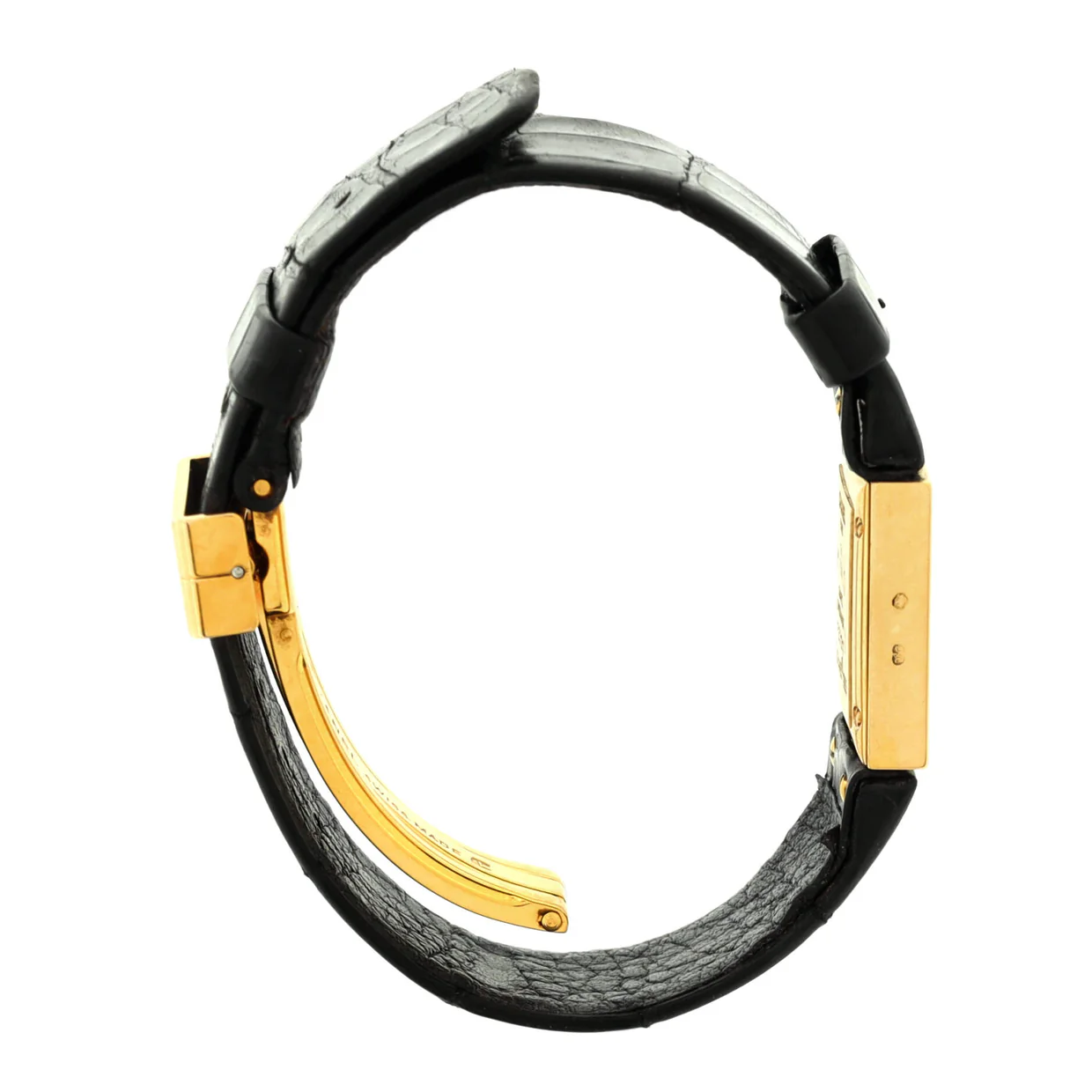 Matelasse Quartz Watch Yellow Gold and Alligator 19 - Deep Luxury