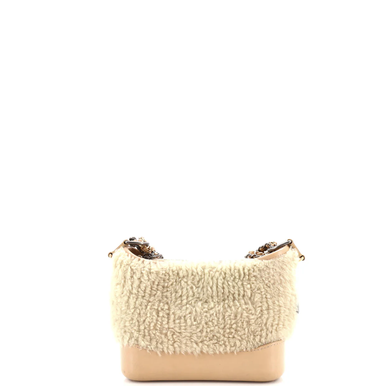 Gabrielle Hobo Shearling and Leather Small - Deep Luxury