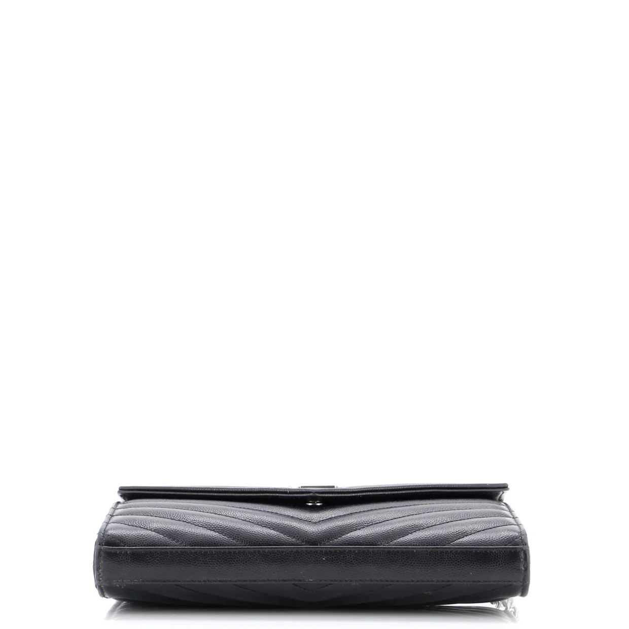 Classic Monogram Wallet on Chain Matelasse Chevron Leather Medium - Deep Luxury